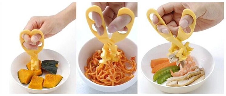 ถ้วยบดข้าวเด็ก ถ้วยป้อนข้าวเด็ก ชุดบดอาหารเด็ก ถ้วยอาหารเด็ก มีฝาปิด+ช้อนเด็ก+กรรไกรบดอาหาร (6 m+) BPA-Free