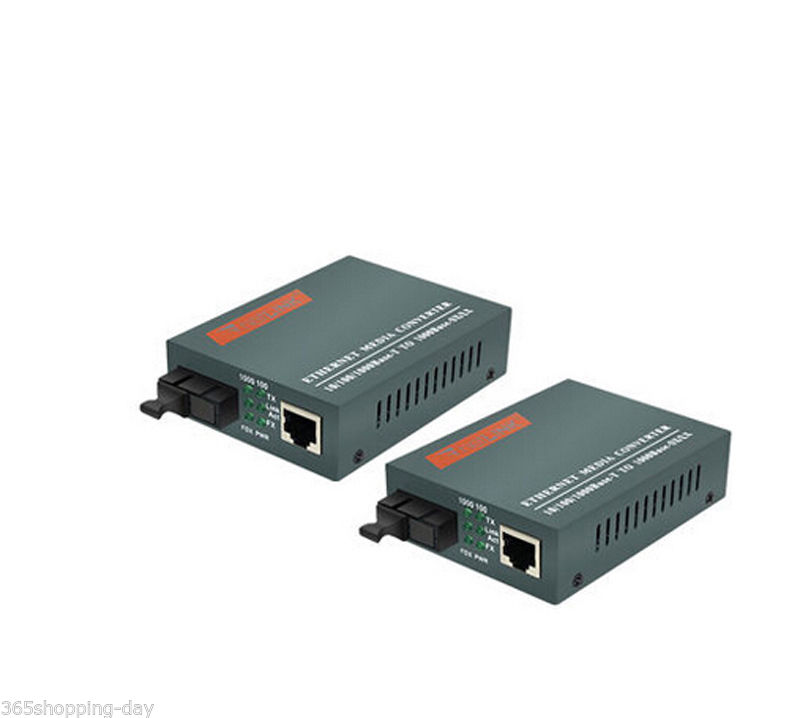 Gigabit Ethernet Media Converter 1000M RJ45 Single Mode SC 20KM