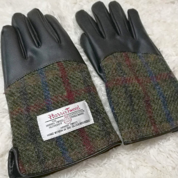 ถุงมือหนัง ขนสัตว์ HARRIS TWEED ติดลบ (ของใหม่)