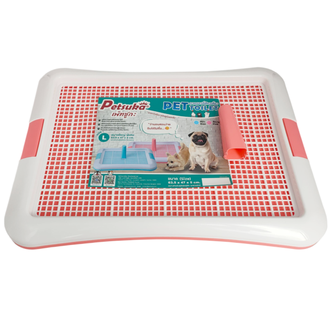 ถาดรองฉี่สัตว์เลี้ยง Petsuka สีชมพู