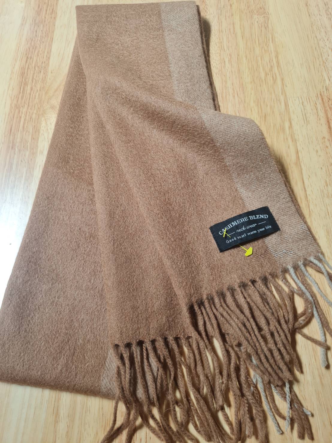 ผ้าพันคอ ผสม cashmere ติดลบได้ (ของใหม่)