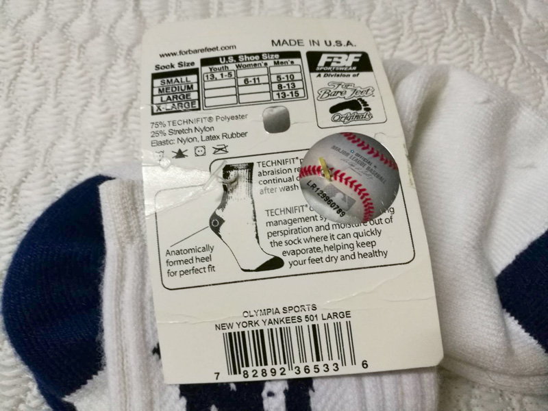 ถุงเท้าชาย YN ของแท้ Made in U.S.A.