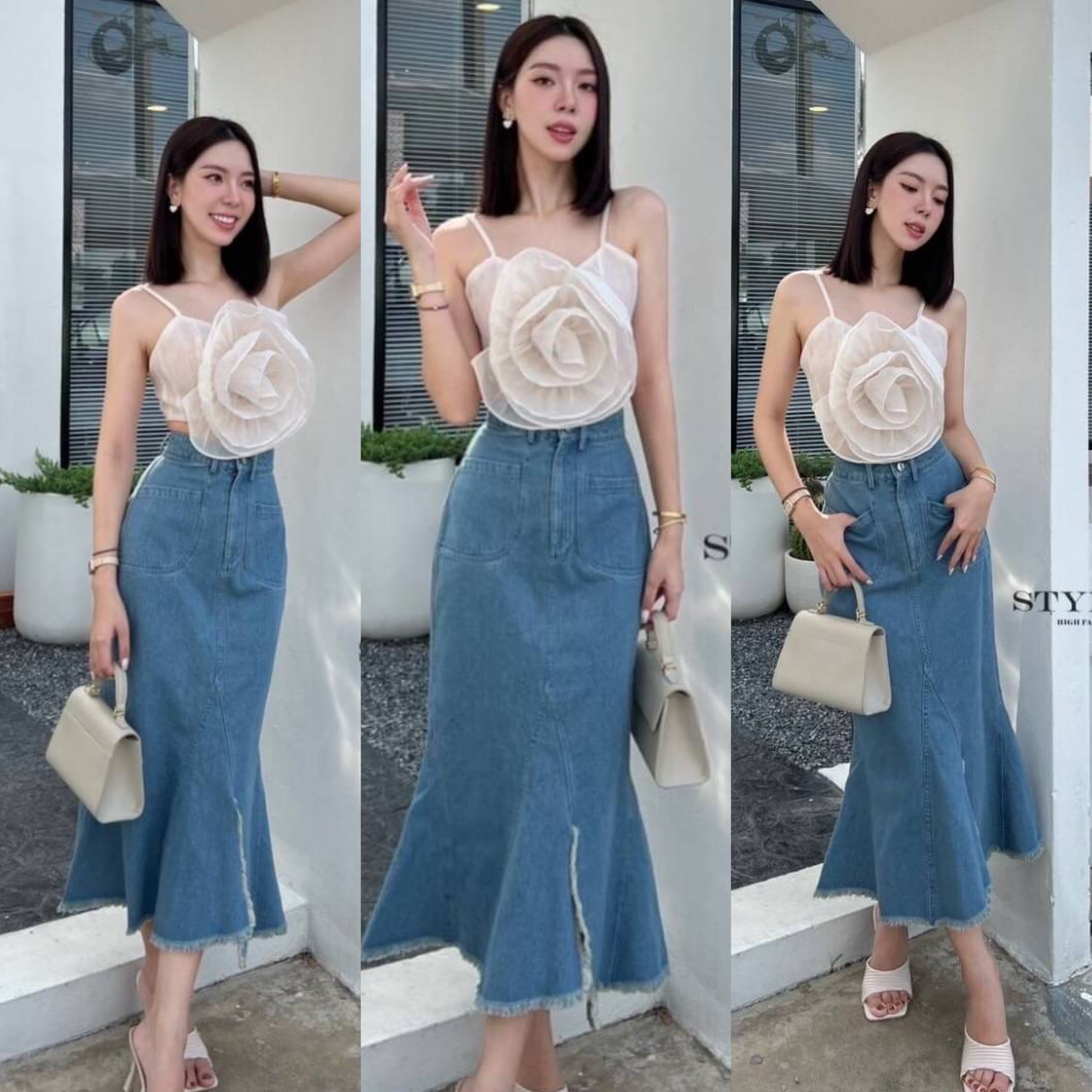 เซตเสื้อ กระโปรงใส่สวยเรียบหรูดูดีมาก แพลตเทินดีงาม ใส่สวยเปะสุดๆ สินค้าคุณภาพ (พร้อมส่ง)