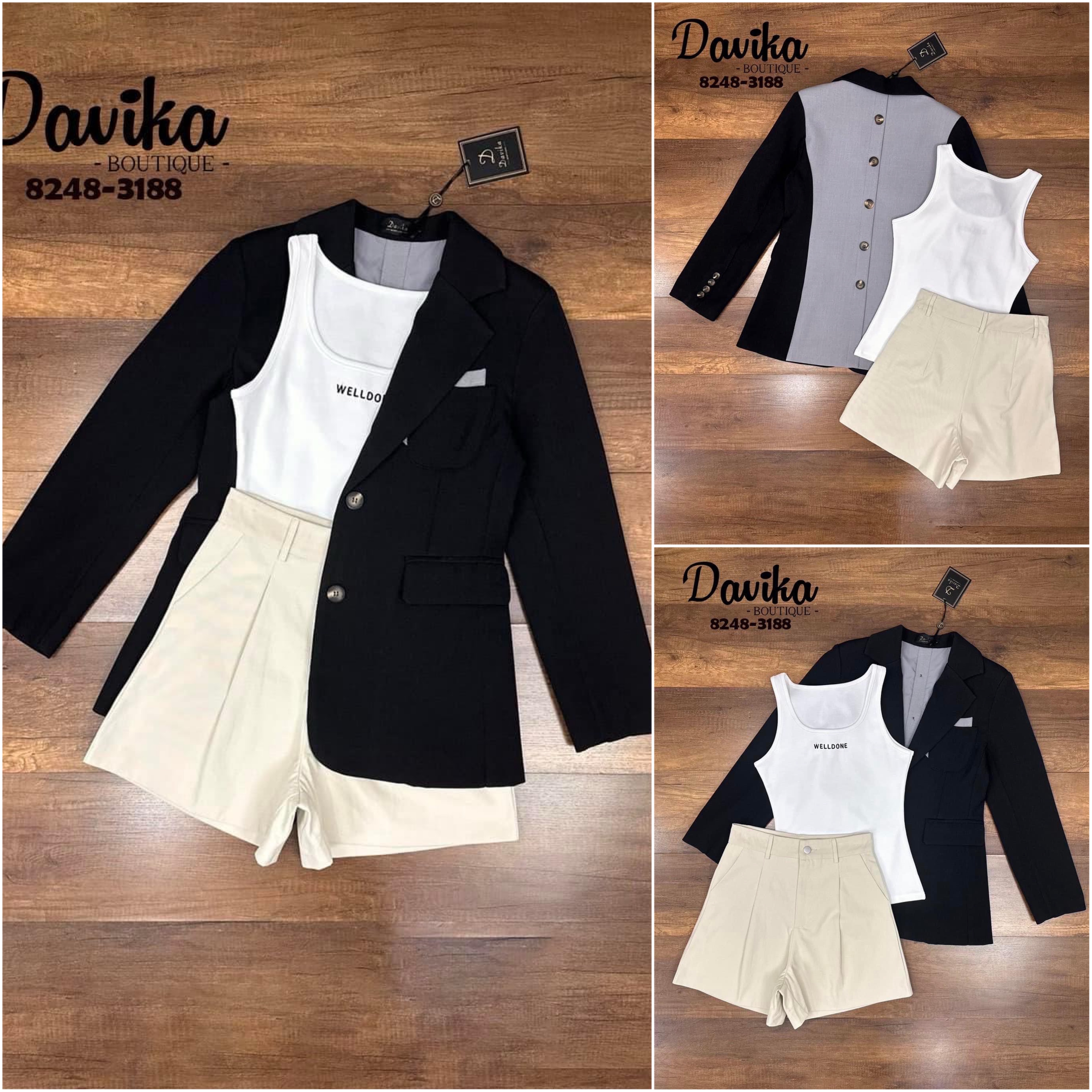 Set3ชิ้น สูท+เสื้อ+กางเกง สูททูโทนดีไซน์เก๋ ซับในงานสูทอย่างดีทั้งตัว เสื้อยืดขาว +กางเกงขาสั้น ใส่สบาย งานสวยมาก ใส่สบาย : สินค้าคุณภาพ (พร้อมส่ง)