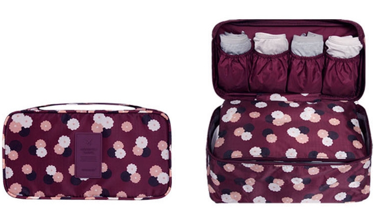 DINIWELL กระเป๋าใส่ชุดชั้นใน กางเกงใน รุ่นพิเศษ เหมาะทั้งหญิง และชาย ช่องเยอะ ผลิตจากโพลีเอสเตอร์คุณภาพสูง กันน้ำ