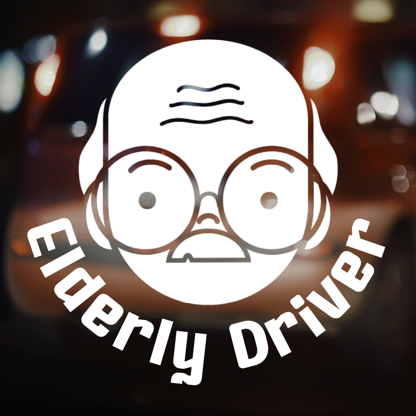 สติ๊กเกอร์ คนแก่ขับรถ Eldery Driver เตือนให้รถคันหลังระวัง ผู้สูงอายุ