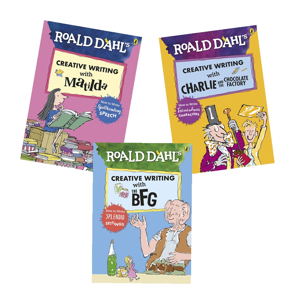 Roald Dahl 's Creative Writing Collection : BFG Charlie Matilda : เซตหนังสือจุดประกายการเขียน จากโรอัลด์ ดาห์ล 3 เล่ม