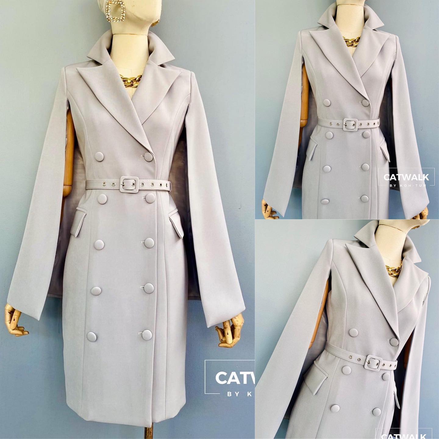 เดรสผ่าแขนดีไซส์เลิศ เนื้อผ้าเกรดเอ ตัวชุดเป็นทรงเช้ารูป ปกเทเล่อร์ดูเท่ห์สุดๆ ด้านหน้าแต่งกระดุมปั๊ม 8 เม็ด มีเข็มขัดสีโทน เดียวกับตัวชุด สินค้าคุณภาพ (พร้อมส่ง)