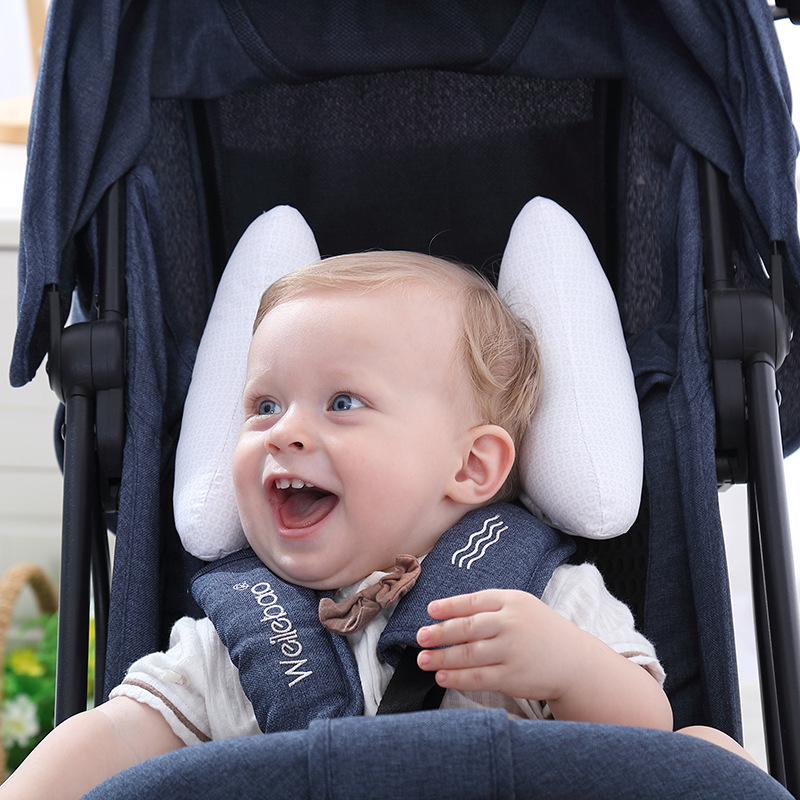 [ฟรี!! ถุงเก็บ] หมอนรองคอเด็ก หมอนรองคอเด็กคาร์ซีท หมอนคาร์ซีท หมอนกล้วย หมอนในรถเข็น ประคองศีรษะและลำคอลูกน้อย