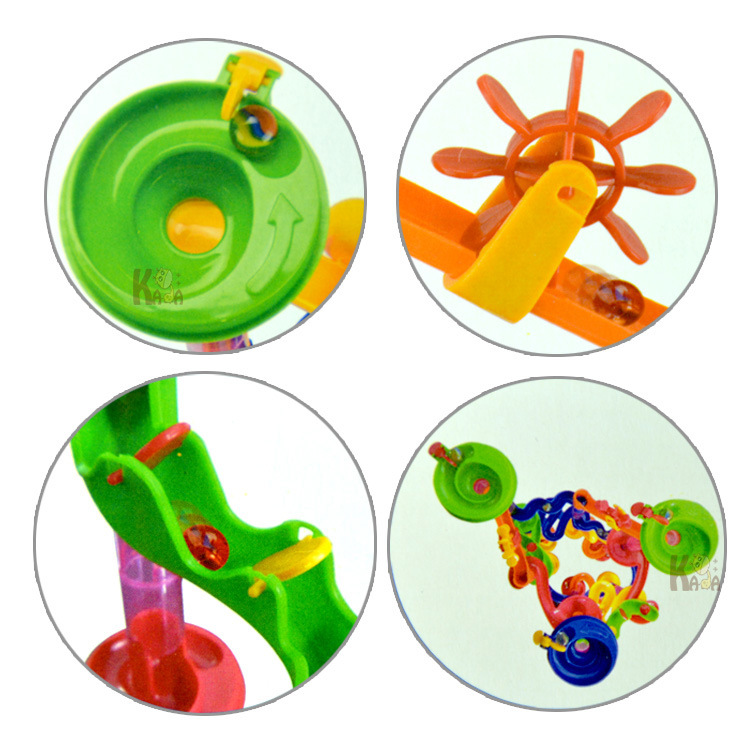 ของเล่นตัวต่อรางสไลเดอร์ลูกแก้ว Marble Run 105 ชิ้น