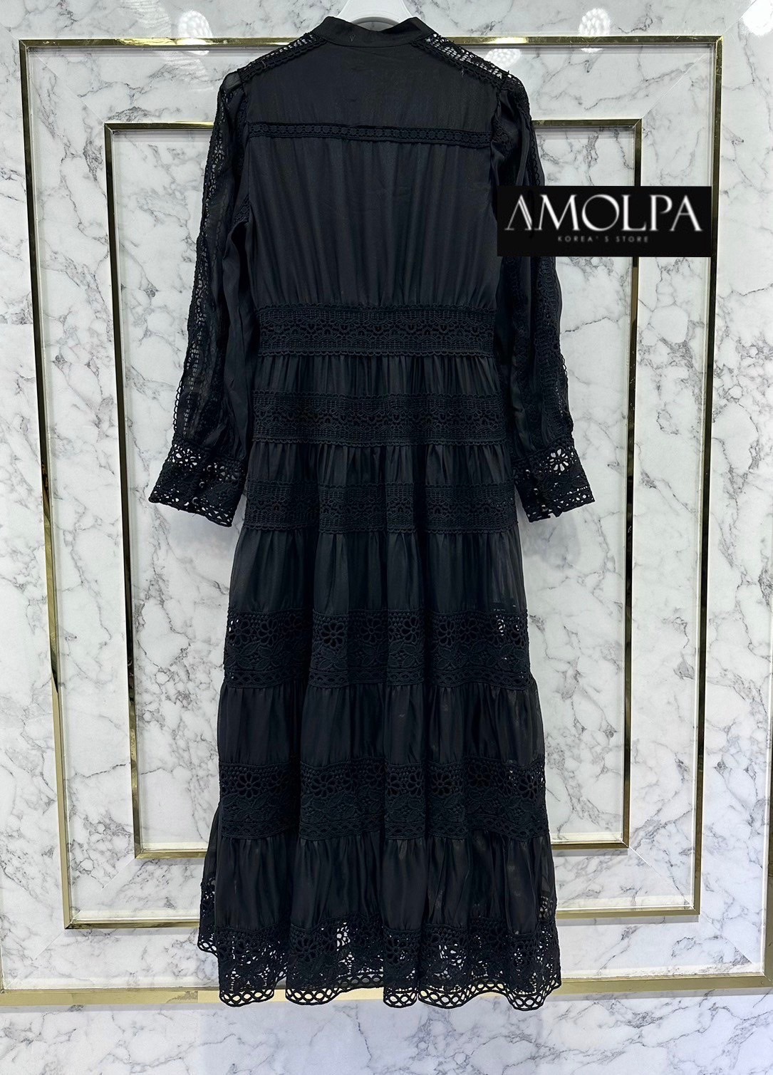 LONG MAXI DRESS CD LACE ตัวนี้ทรงยาว เนิ้อผ้าลูกไม้ มีน้ำหนัก ใส่ออกงาน สินค้าคุณภาพ (พร้อมส่ง)