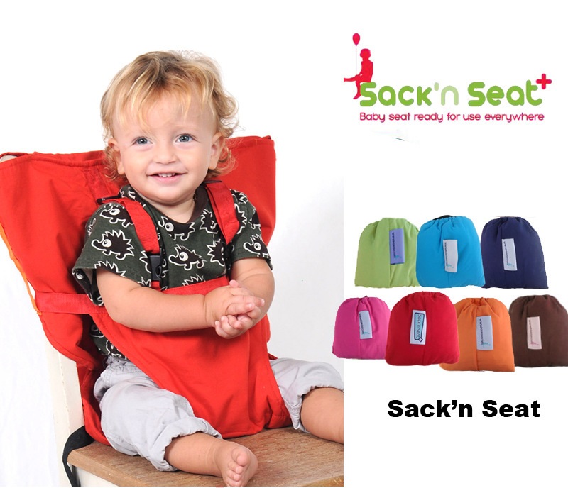 เก้าอี้เด็กพกพาได้ ที่นั่งเด็ก เก้าอี้กินข้าวเด็ก 6 เดือนขึ้นไป Sack’n Seat ใช้สวมติดเก้าอี้มีพนักได้เกือบทุกแบบ