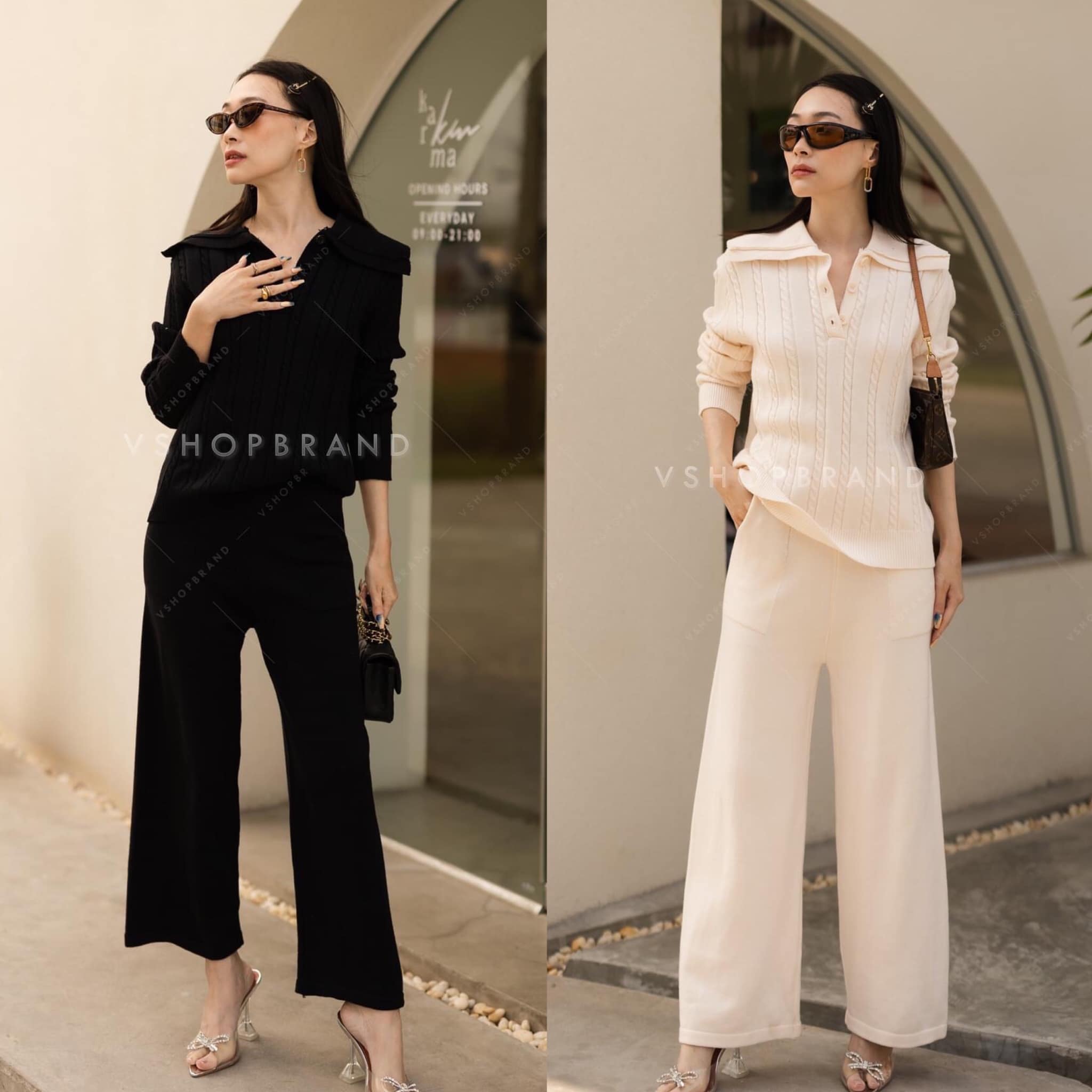 Set เสื้อไหมพรม+ขายาว : สินค้าคุณภาพ (พร้อมส่ง)