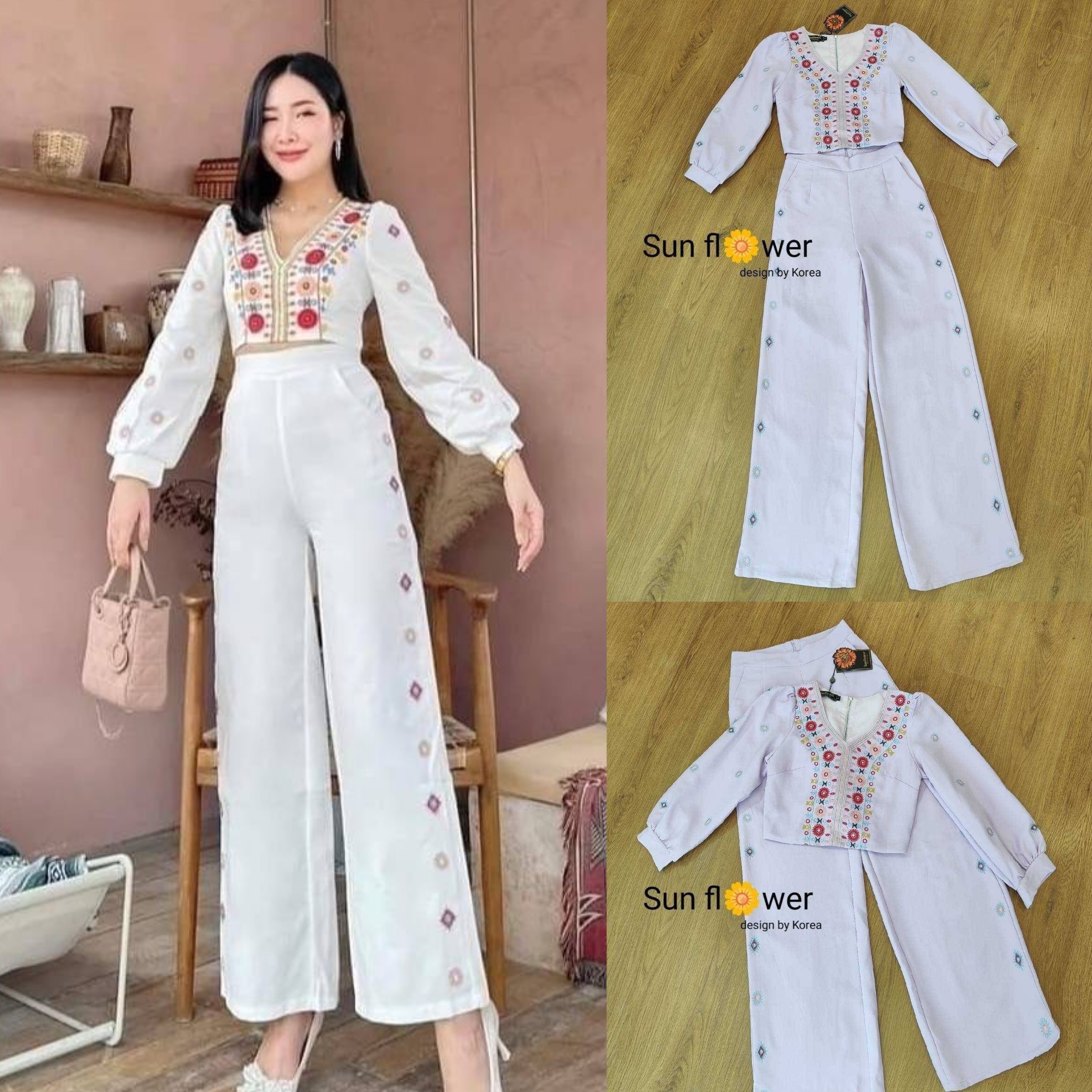 ชุดเสือ+กางเกงขายาว งานปักทั้งชุดสวยมากกกกสวยๆ สวยมาก สินค้าคุณภาพ (พร้อมส่ง)