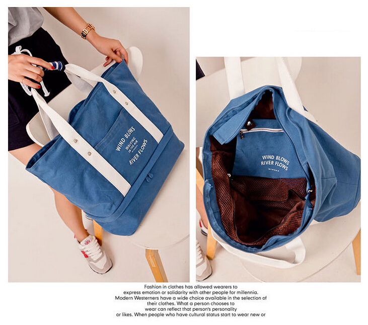 กระเป๋าสะพายผ้าแคสวาส เสียบกระเป๋าเดินทางได้ มีช่องใส่สองชั้นบน-ล่าง กระเป๋าเล็กแยก เหมาะมากสำหรับเดินทาง ท่องเที่ยว มี 7 สีให้เลือก