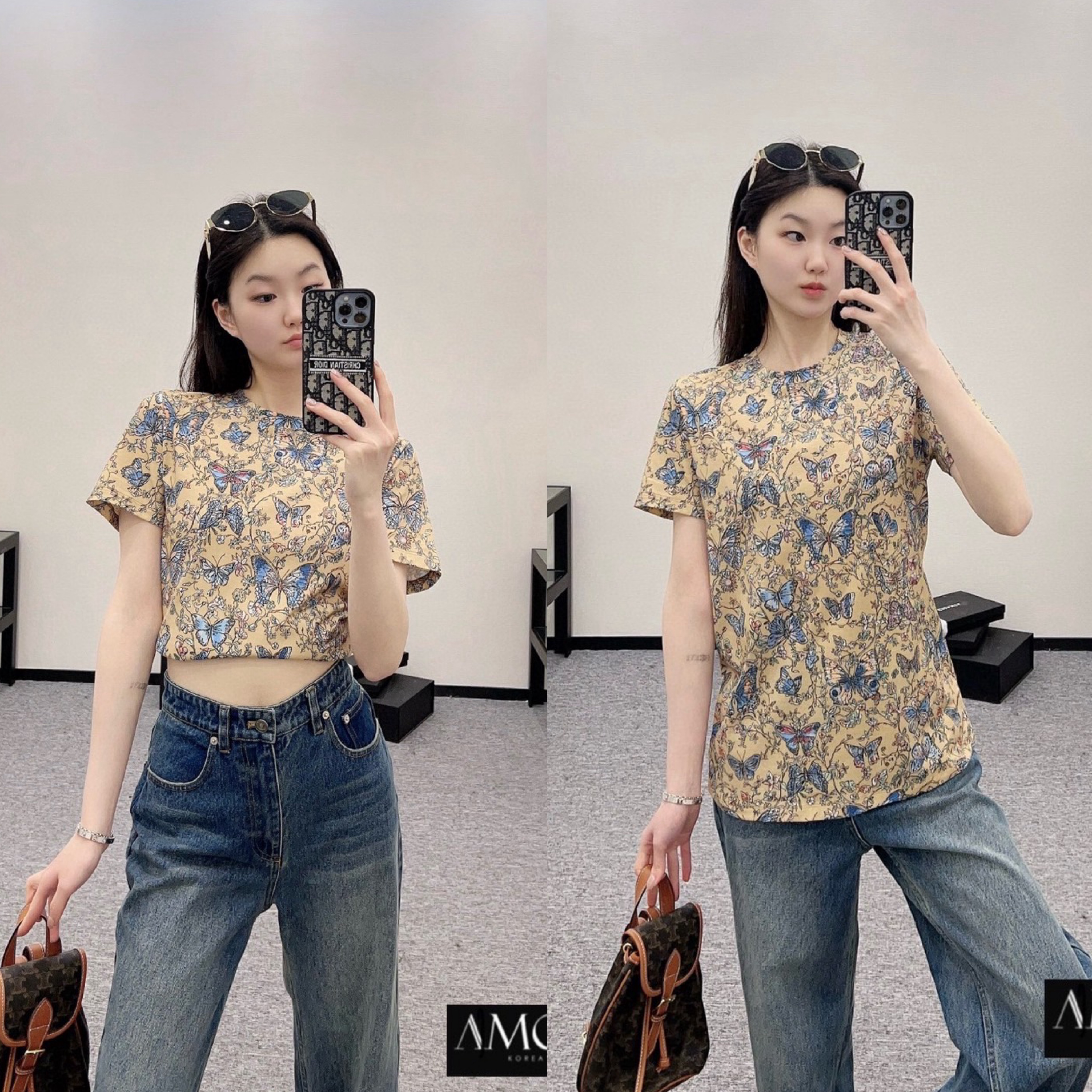 เสื้อยืด CD ลายผีเสื้อ สวยเด่น ลายใหม่ชนช๊อปป ใส่สบาย : สินค้าคุณภาพ (พร้อมส่ง)