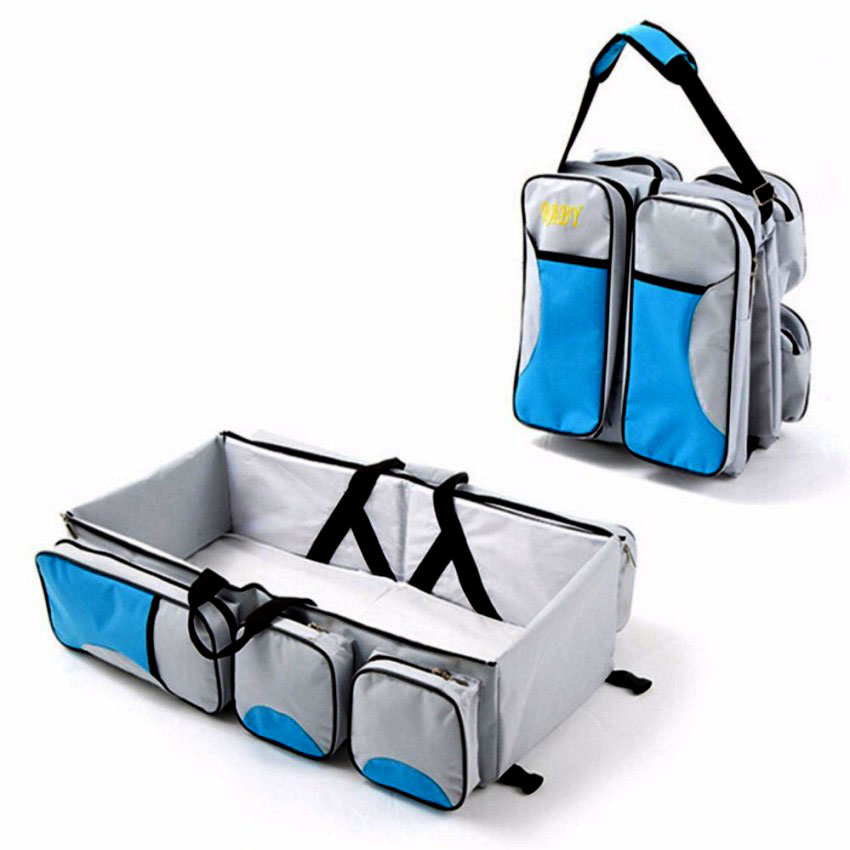 กระเป๋าคุณแม่ กางเป็นที่นอนทารกพกพาได้ 3 in 1 Baby Travel Bed and Bag
