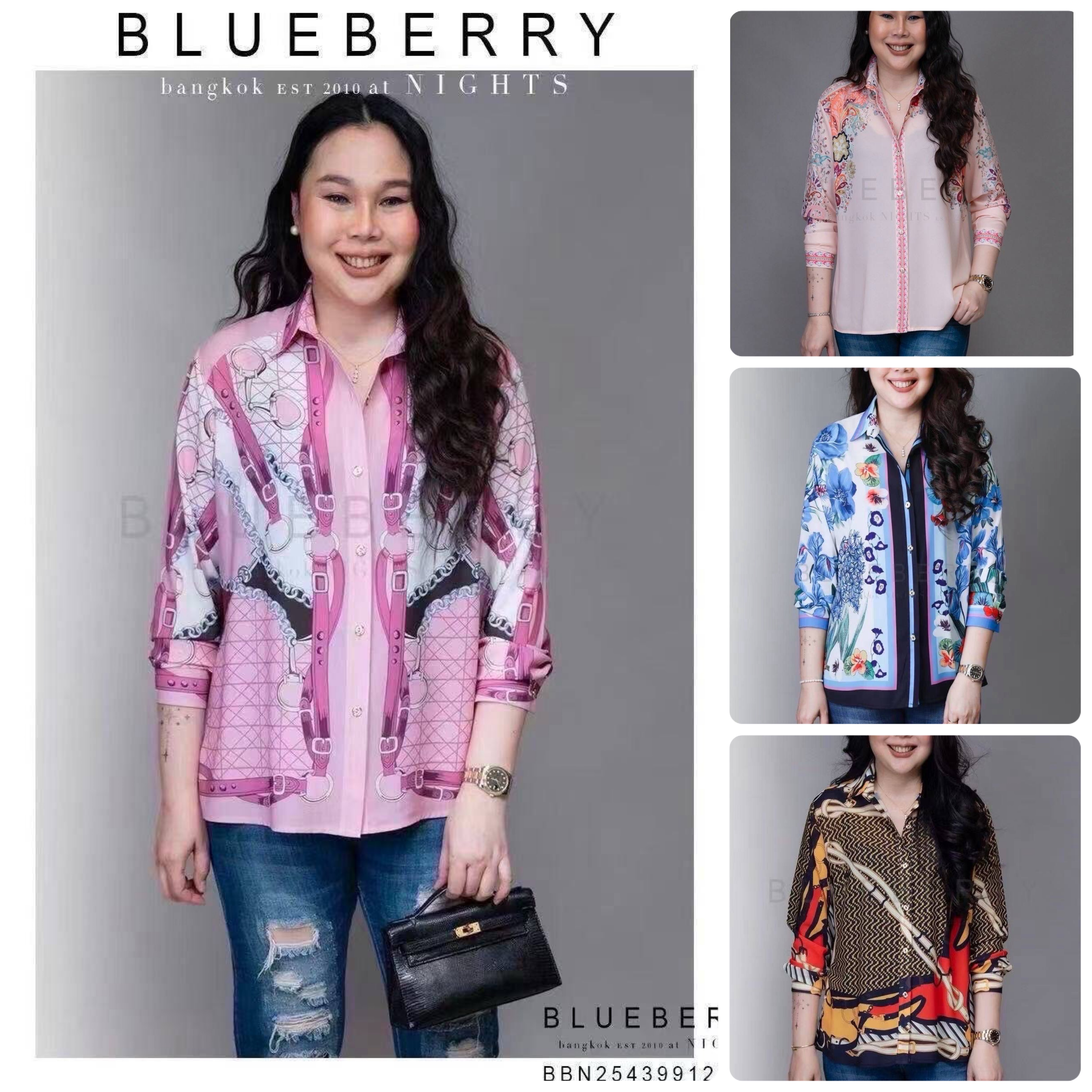 เสื้อเชิ้ต พรีเมียมทรงคลาสสิคตลอดกาลเชิ้ตแขนยาว พิมพ์ลายแบรนด์เนมไฮคลาส ใส่สบาย : สินค้าคุณภาพ (พร้อมส่ง)