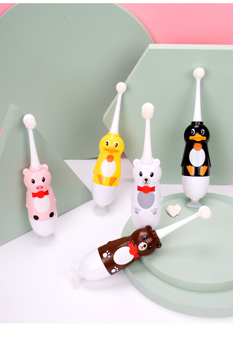 แปรงสีฟันไฟฟ้าเด็กขนนุ่มพิเศษ ขนละเอียดละมุน 10,000 เส้น แปรงสีฟันเด็กขนนุ่ม สำหรับวัย 0-3 ปี