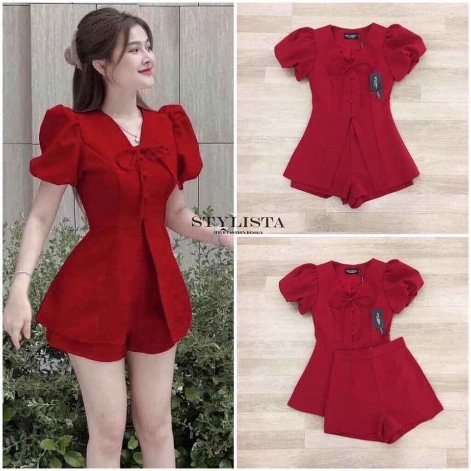 เซตเสื้อแขนสั้น เอวระบาย มาพร้อมกางเกงเข้าชุด ใส่สวยน่ารักมากๆ ใส่สบาย : สินค้าคุณภาพ (พร้อมส่ง)