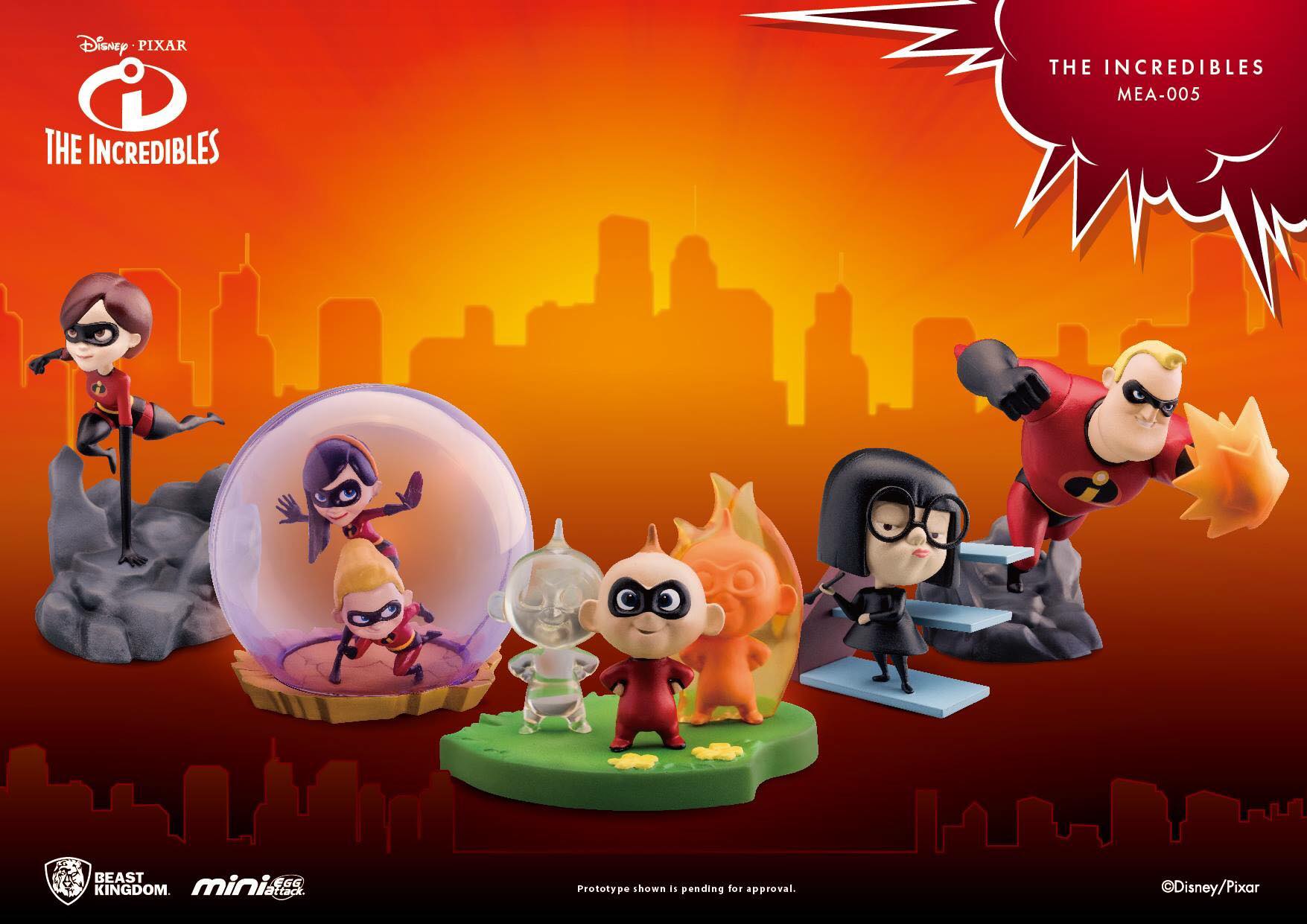 พร้อมส่ง MEA005 The Incredibles Set of 5: Mini Egg Attack Series by Beast Kingdom