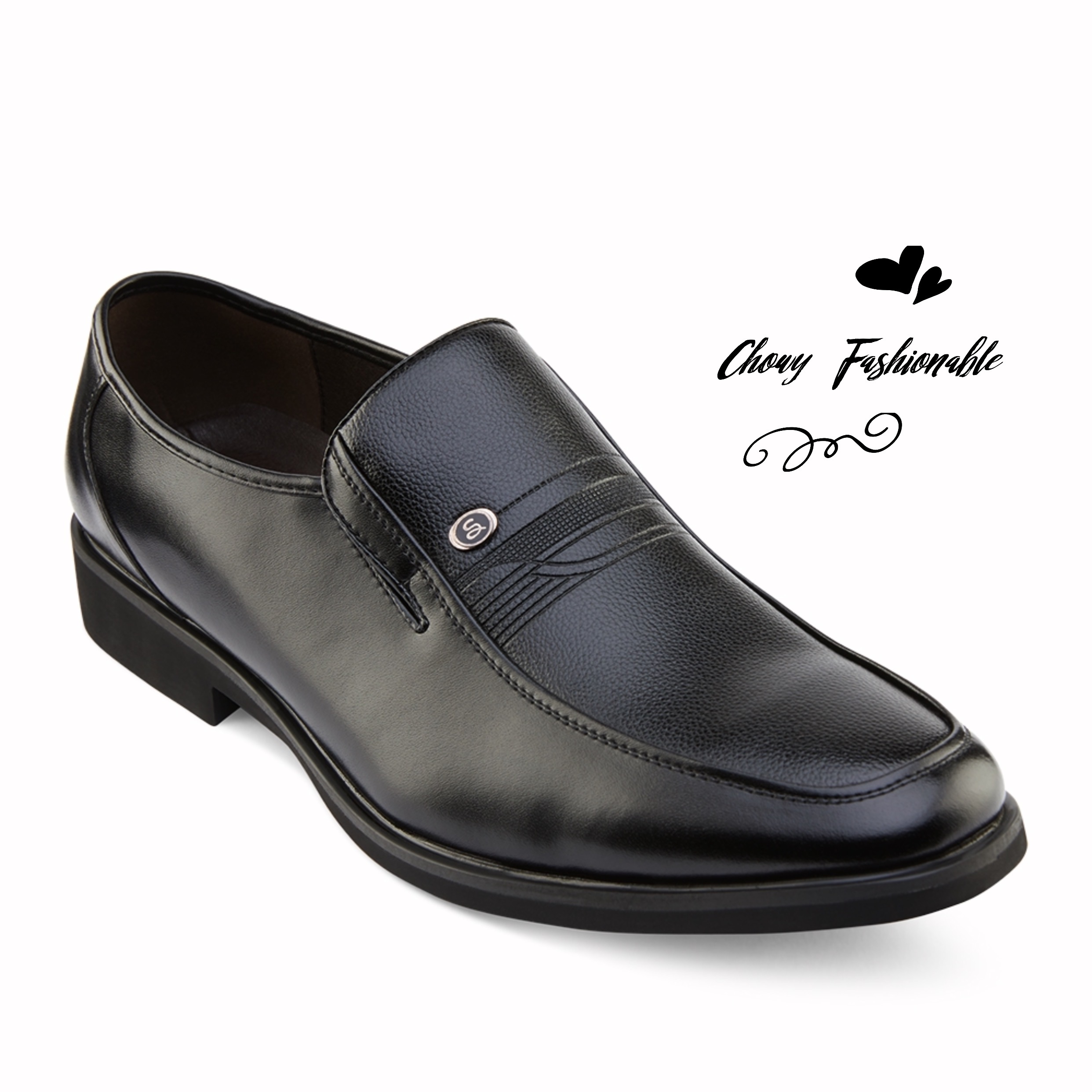 รองเท้าโลฟเฟอร์ผู้ชายไซส์ใหญ่ 46-50 รองเท้าหนังโลฟเฟอร์ เป็นทางการ สีดำ รองเท้าโลฟเฟอร์ผู้ชาย KR0912BL