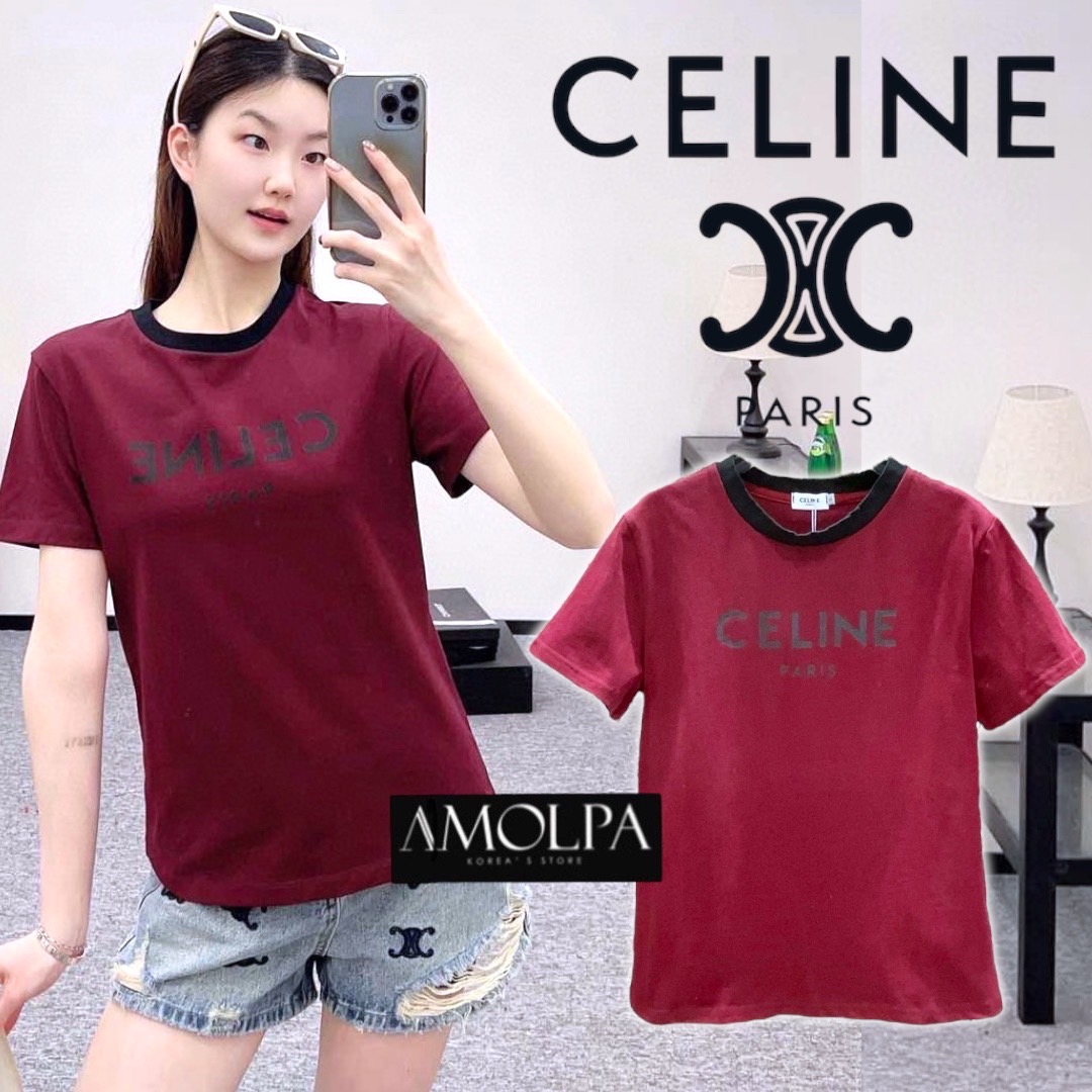 เสื้อยืด CELINE สวยเด่น ลายใหม่ชนช๊อปป สวยม๊ากกกกก เนื้อผ้าดีมากๆค่ะ ผ้าเย็นๆ ใส่สบาย : สินค้าคุณภาพ (พร้อมส่ง)