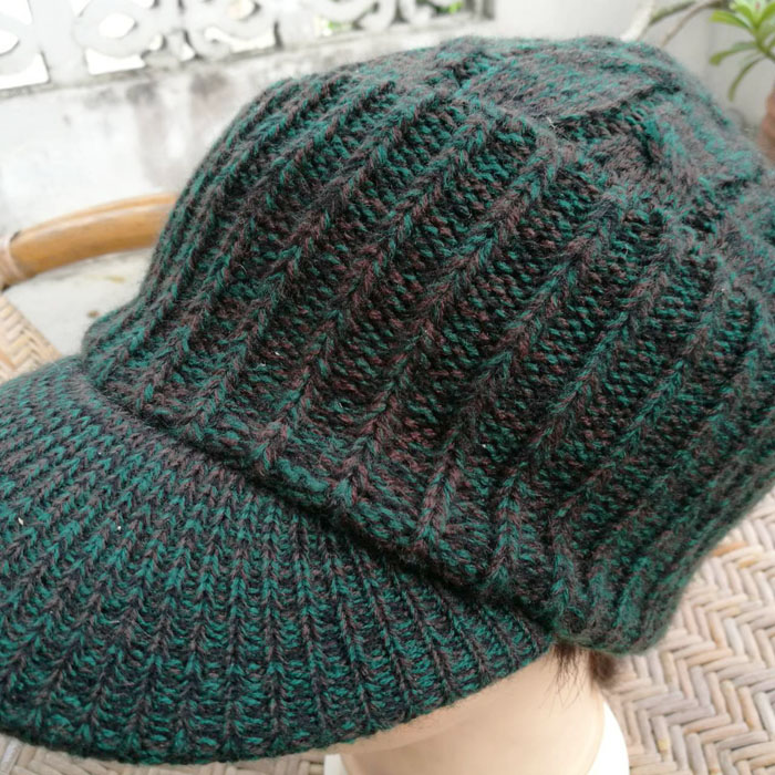 หมวกแก๊บไหมพรม สวยมากใบนี้ ไหมพรมหนาใส่อุ่น