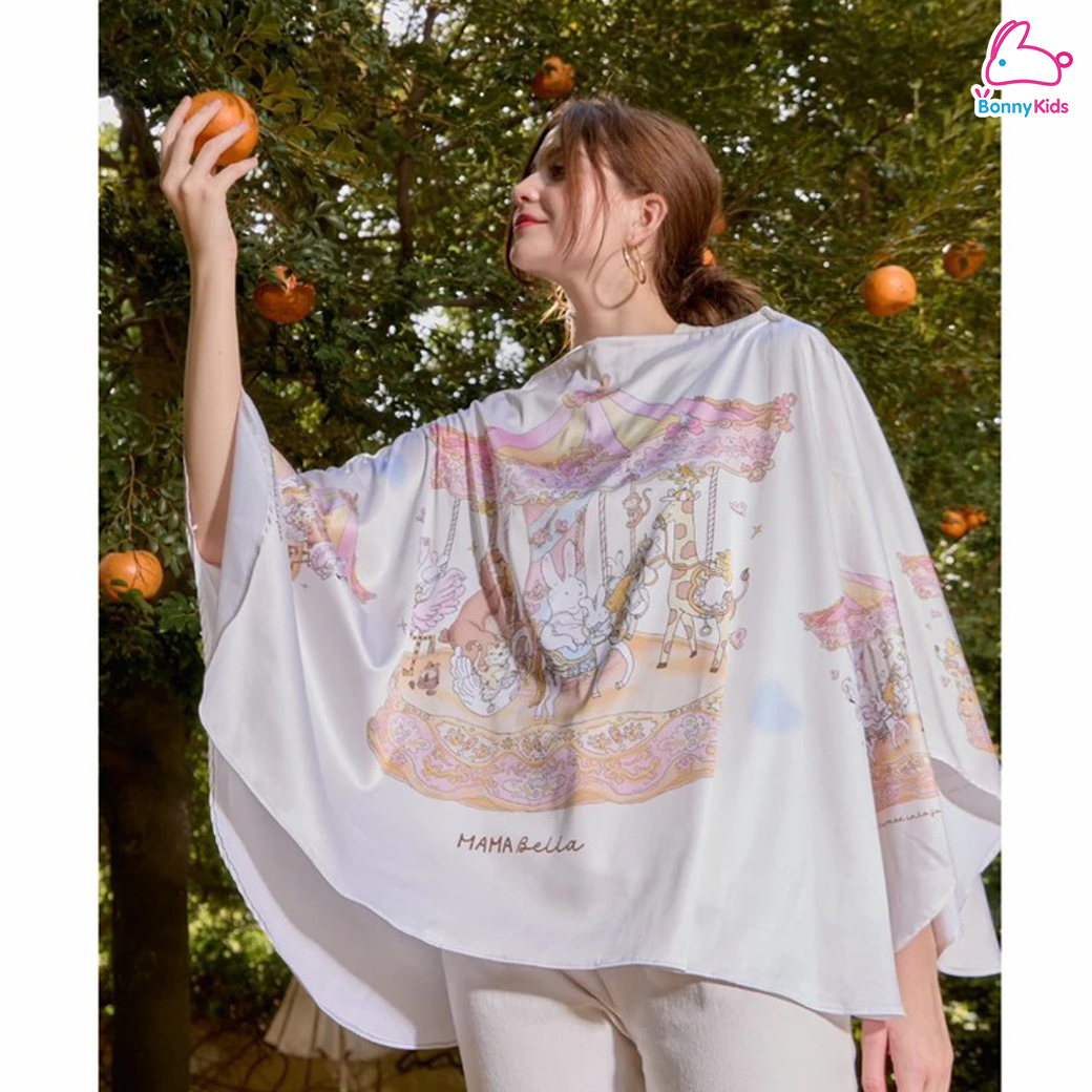 Mamabella (มามาเบลล่า) Nursing Cover ผ้าคลุมให้นม ผ้าไหมสเปน (2ลาย)