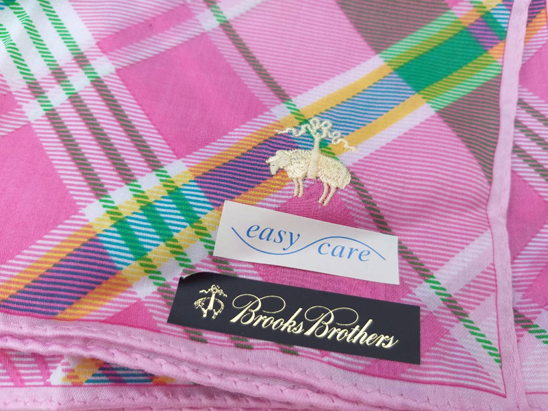 ผ้าเช็ดหน้าแบรนด์เนม Brooks Brothers แบรนด์หรู แพงงงง