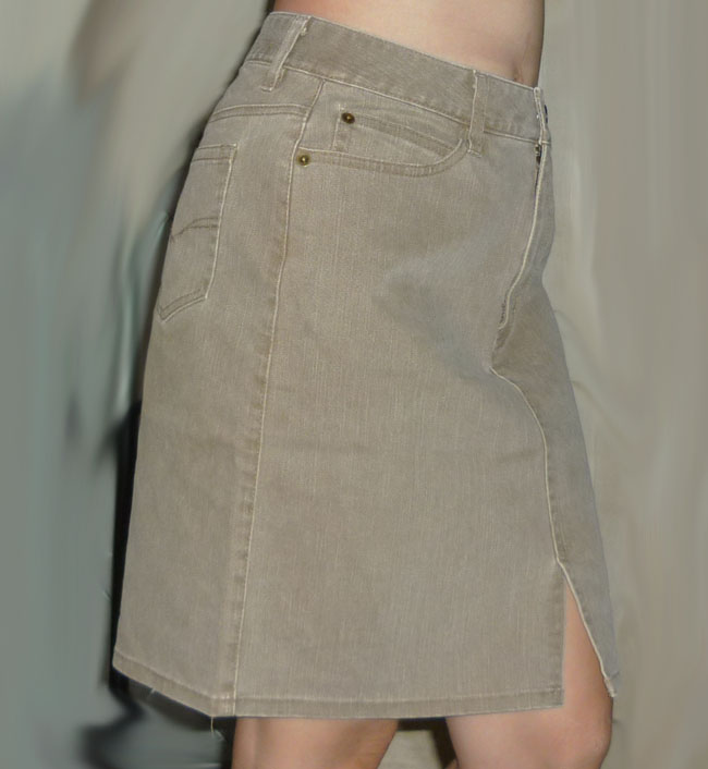 #2กระโปรงยีนส์ฟอก สวยเรียบ น่าใส่มาก 27.5-36-18