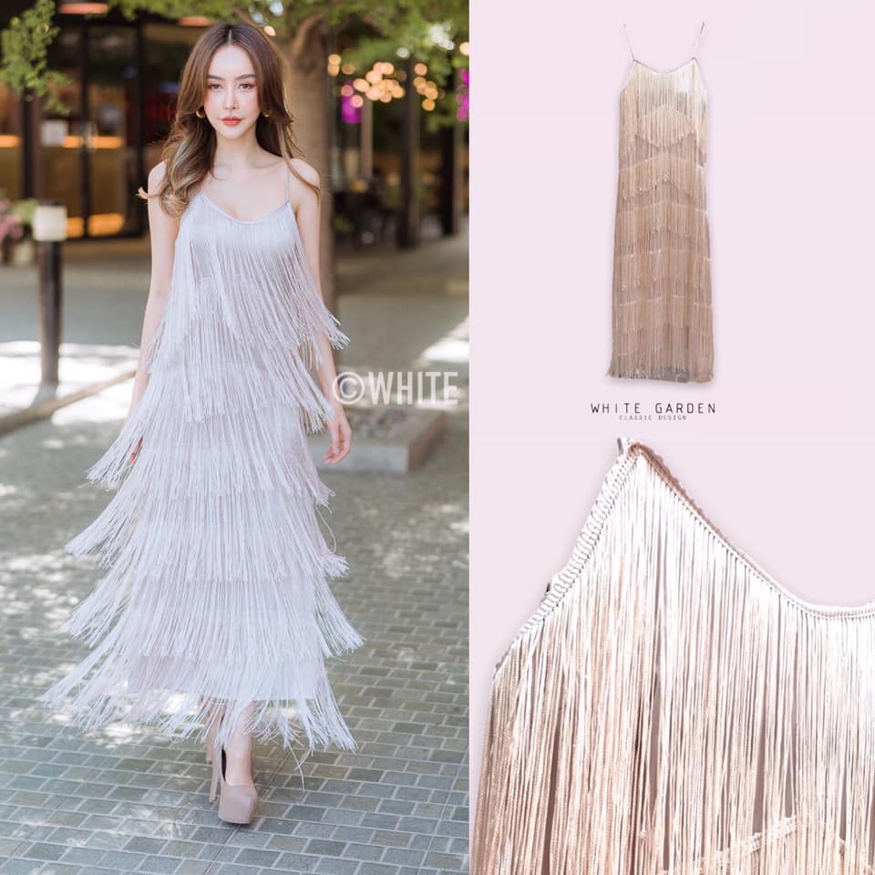 เดรสแต่งไหมญี่ปุ่น พริ้วเด้งทิ้งตัว สวยมากจ้าา เดรสผ้ามันเงา สินค้าคุณภาพ (พร้อมส่ง)