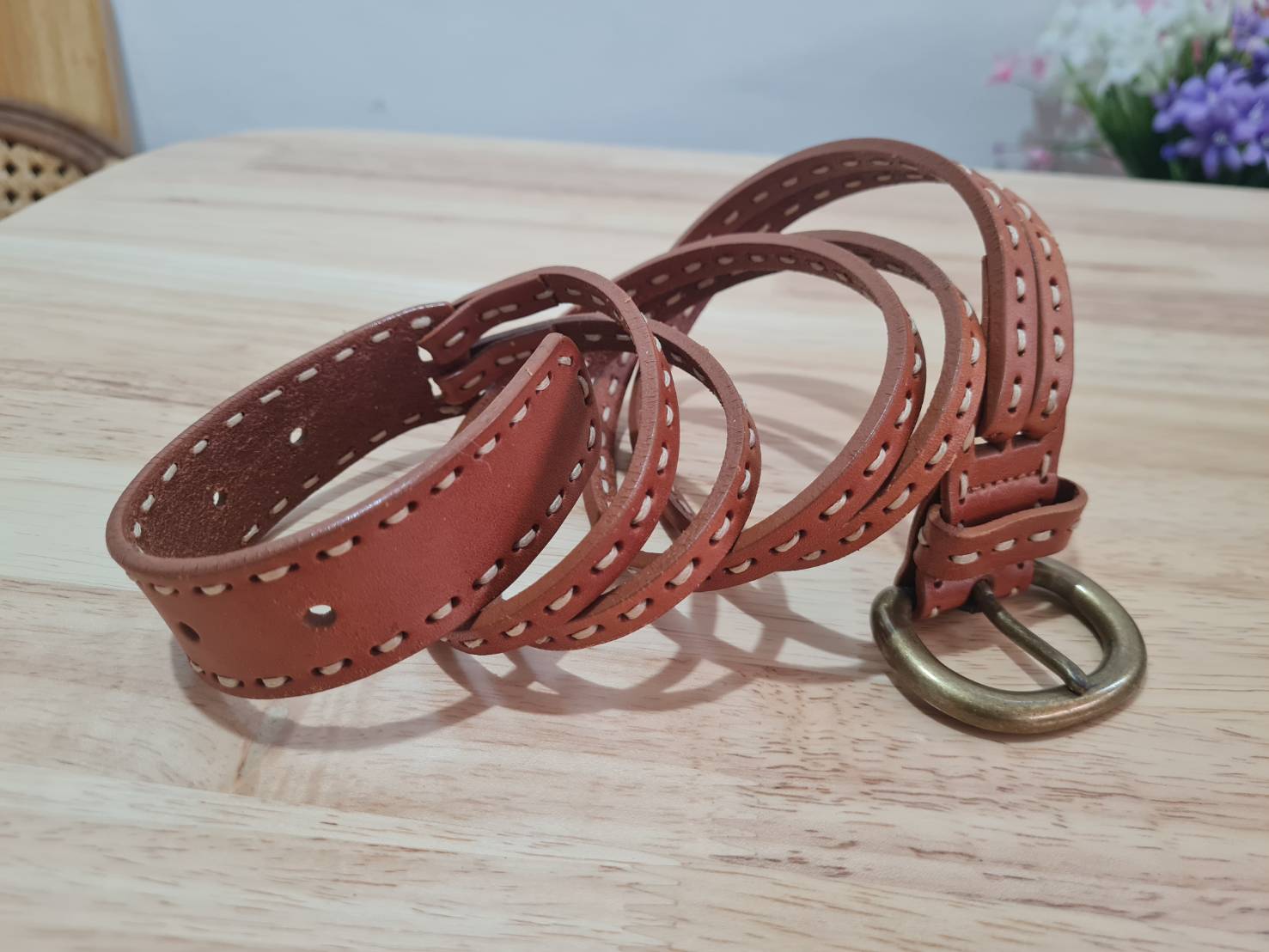 เข็มขัดหนังแท้ สุดเก๋ สวยมาก (มือ1)