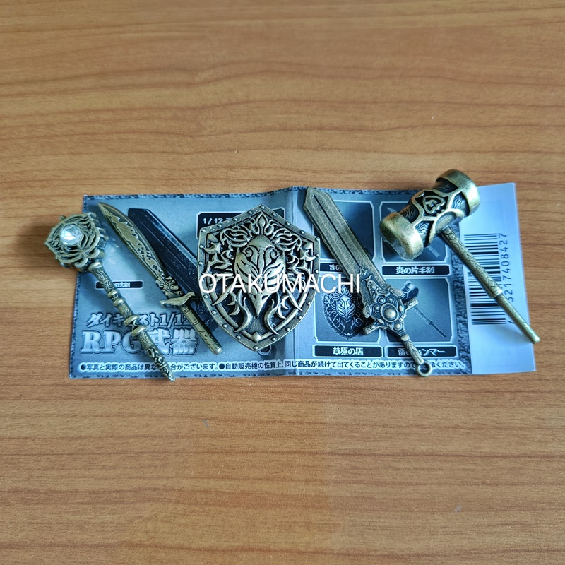 กาชาปองโมเดลอาวุธในเกมอาร์พีจี Diecast 1/12 RPG Weapons