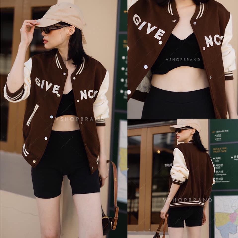 แจ๊คเก็ต กรี๊ดๆๆๆงานสวยมากๆค่ะตัวนี้ สาวสายสตรีทห้ามพลาดเลยค่ะ ปักลาย Givench.y อก สุดชิค ผ้าเนื้อดีมากๆค่ะ . : สินค้าคุณภาพ (พร้อมส่ง)