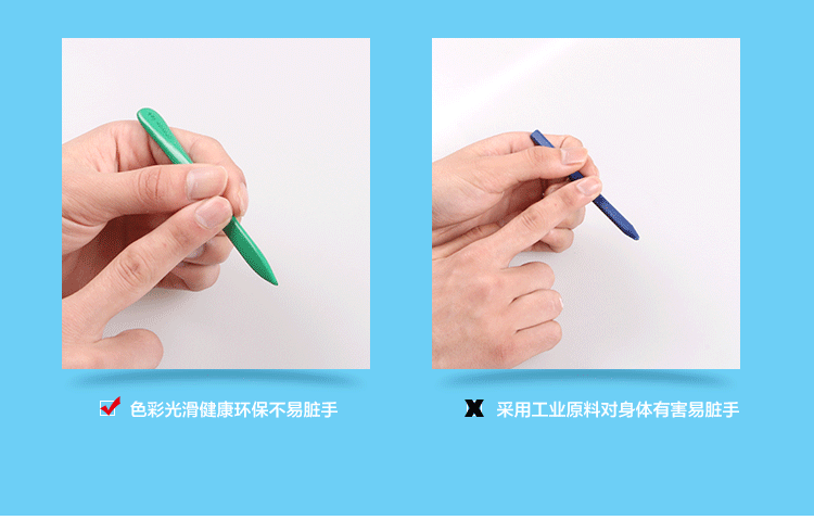 สีเด็กแท่งสามเหลี่ยม △ จับถนัดมือ ปลอดสารพิษ Crayonlab เซ็ต 12 สี