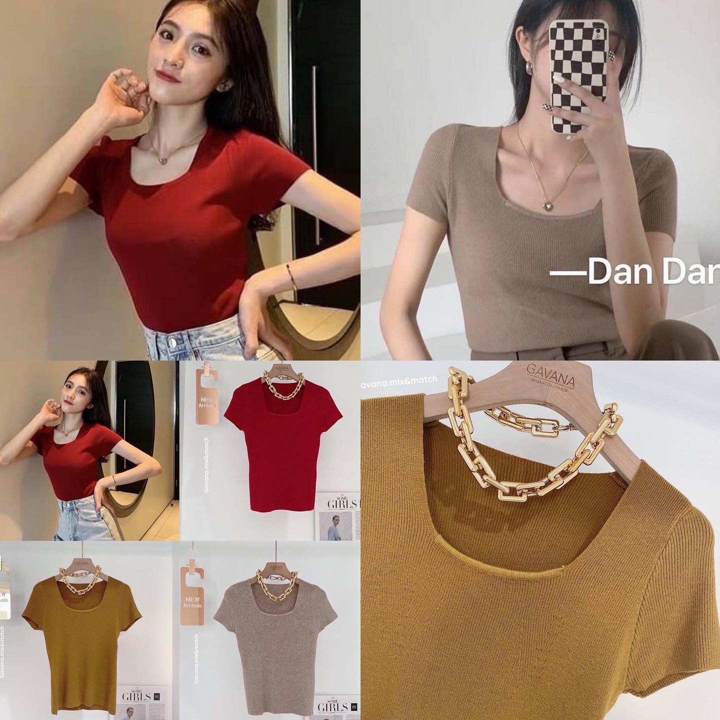 เสื้อไหมพรมคอเหลี่ยม เนื้อผ้านุ่มใส่สบายมากค่า : สินค้าคุณภาพ (พร้อมส่ง)