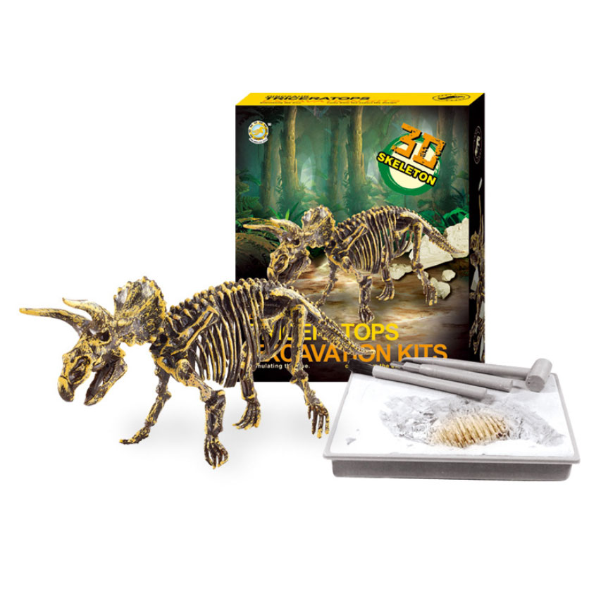 ของเล่นวิทยาศาสตร์ ชุดขุดฟอสซิลไดโนเสาร์ ชิ้นส่วนตัวต่อ 3D Skeleton Excuvation Kits