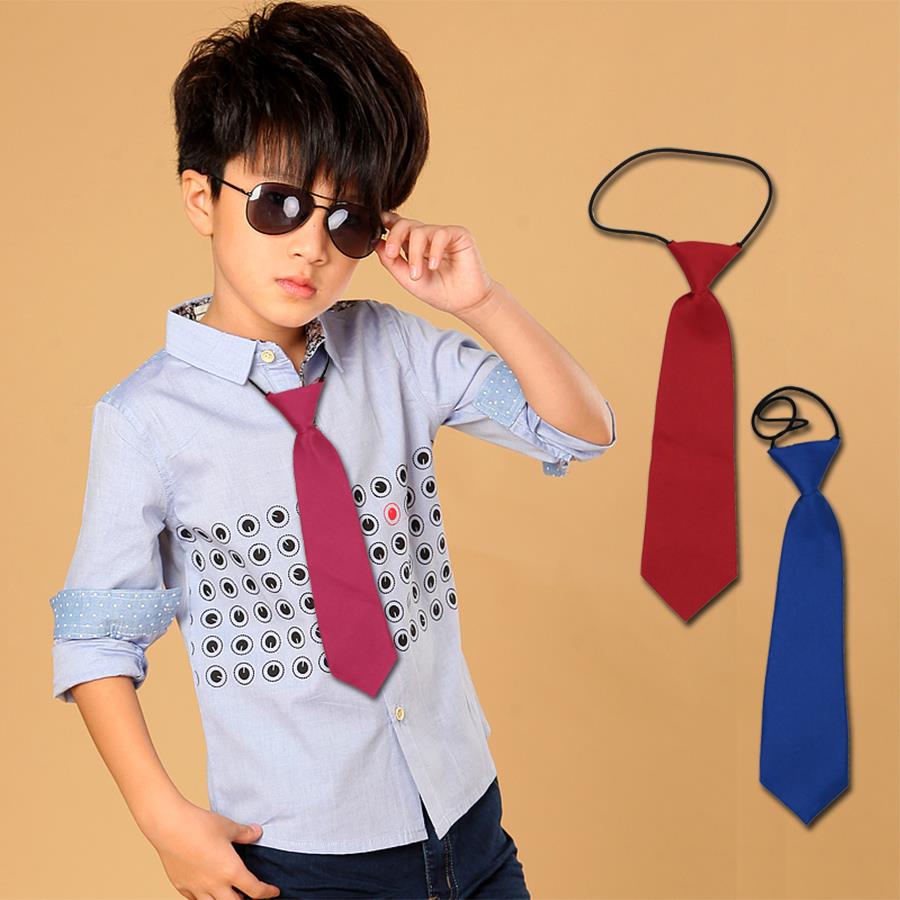 เนคไทเด็ก เนกไทเด็กสำเร็จรูป ผ้าซาติน สวมใส่ง่าย สำหรับเด็กวัย 1-12 ปี