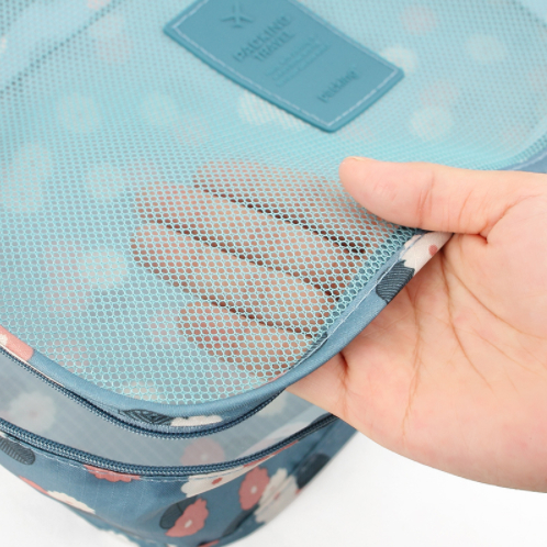 กระเป๋าจัดระเบียบเดินทาง กระเป๋าจัดระเบียบเสื้อผ้า 6 ใบ จัดกระเป๋าเดินทาง กันน้ำ ใส่เสื้อผ้า ชุดชั้นใน เครื่องสำอาง มี 5 สีให้เลือก