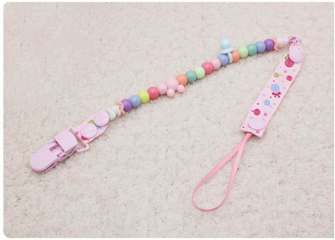 NanaBaby สายห้อยจุกหลอก สายหนีบคล้องจุกหลอก/ยางกัด ลูกปัดน่ารัก