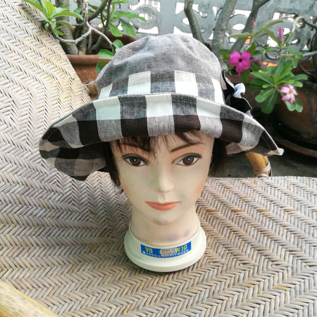 หมวกปีกกว้าง ผ้าหมวกสวย ปีกกว้างบังแดดมิด