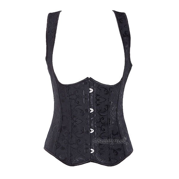 คอร์เซ็ท Corset เว้าใต้อก เก็บเอว กระชับพุง เก็บเนื้อปีกหลัง และปีกข้าง กระชับสัดส่วน สีดำ