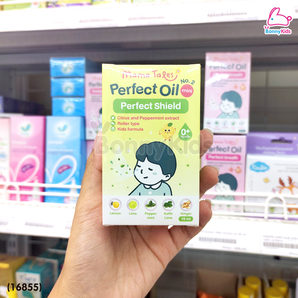 (16855) Mama Tales (มาม่าเทลส์) Perfect Oil Mini No.2 น้ำมันหอมระเหยจากซิตรัส+เปเปอร์มินต์ ออยล์บรรเทาหวัด หัวลูกกลิ้ง (10ml)