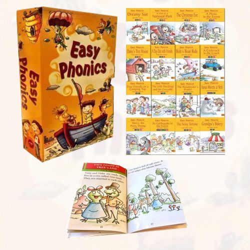 Easy Phonics : 16 Books Collection : level 1-4 Age 4-8 years เซตหนังสือส่งเสริมการอ่าน โฟนิกส์ 16 เล่ม 4-8 ปี