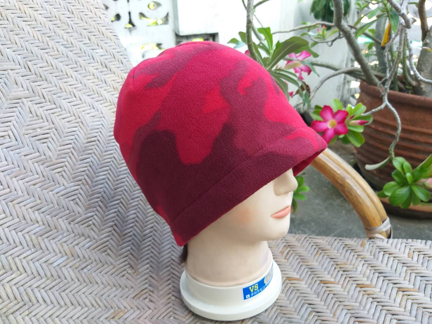หมวกผ้าฟลีซหนานุ่ม OLD NAVY ลายพรางแดง สวยสุด