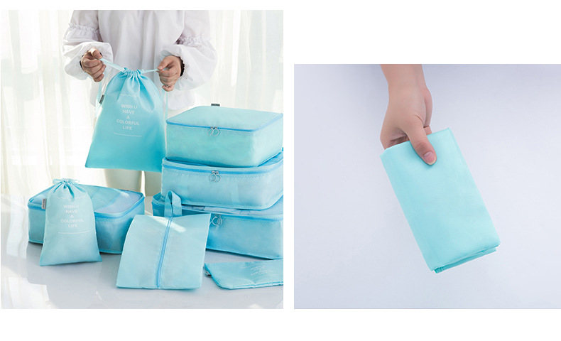 Travel Season กระเป๋าจัดระเบียบเดินทาง 8 ชิ้น สุดคุ้ม จัดกระเป๋าเดินทาง ท่องเที่ยว ใส่เสื้อผ้า ชุดชั้นใน รองเท้า พกพาสะดวก มีให้เลือกถึง 11 ลายสวยงาม