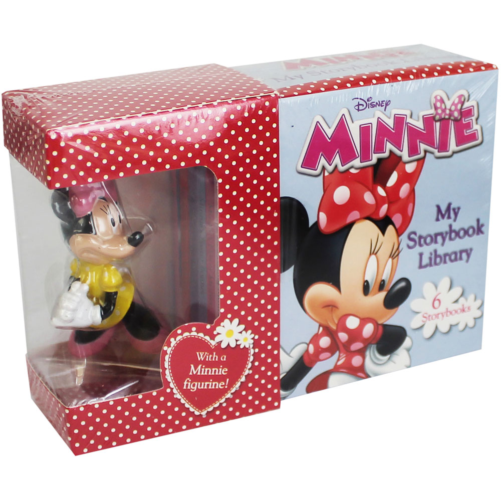 Mini Board books Set : Disney Minnie My Little Storybook Library With Figurine มินิบอร์ดบุ๊คส์ 6 เล่ม พร้อมมินิฟิกร์มินี่เมาส์