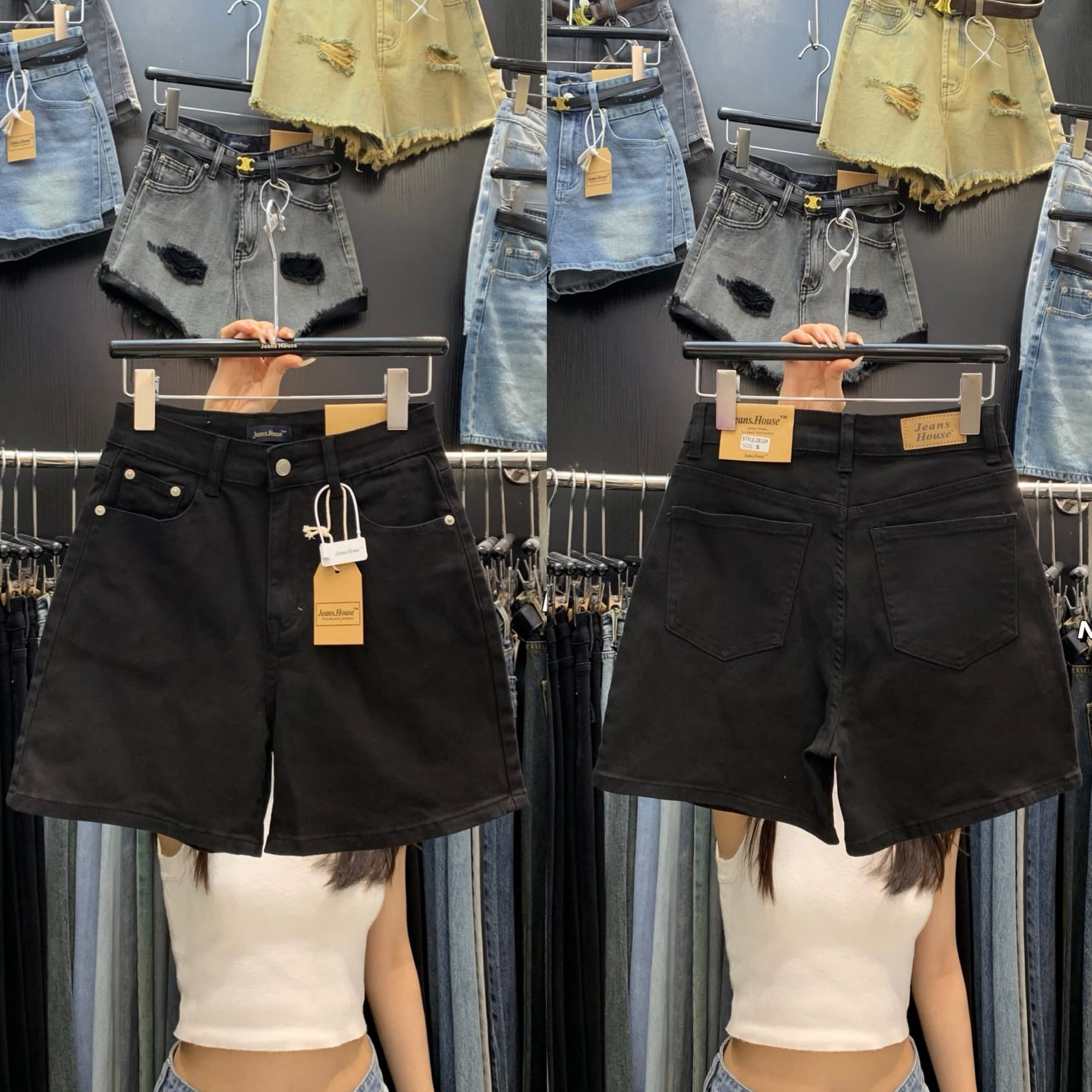 กางเกงยีนส์ทรง 3 ส่วน เอวสูงปรี๊ด (ผ้ายืด )ทรงสวยมากกกก รุ่นนี้ทางร้านแนะนำเลย ใส่เปลี่ยนลุคก็ต้องตัวนี้เลย เอวสูงช่วยให้ขาดูเรียวยาว ใส่สบาย : สินค้าคุณภาพ (พร้อมส่ง)