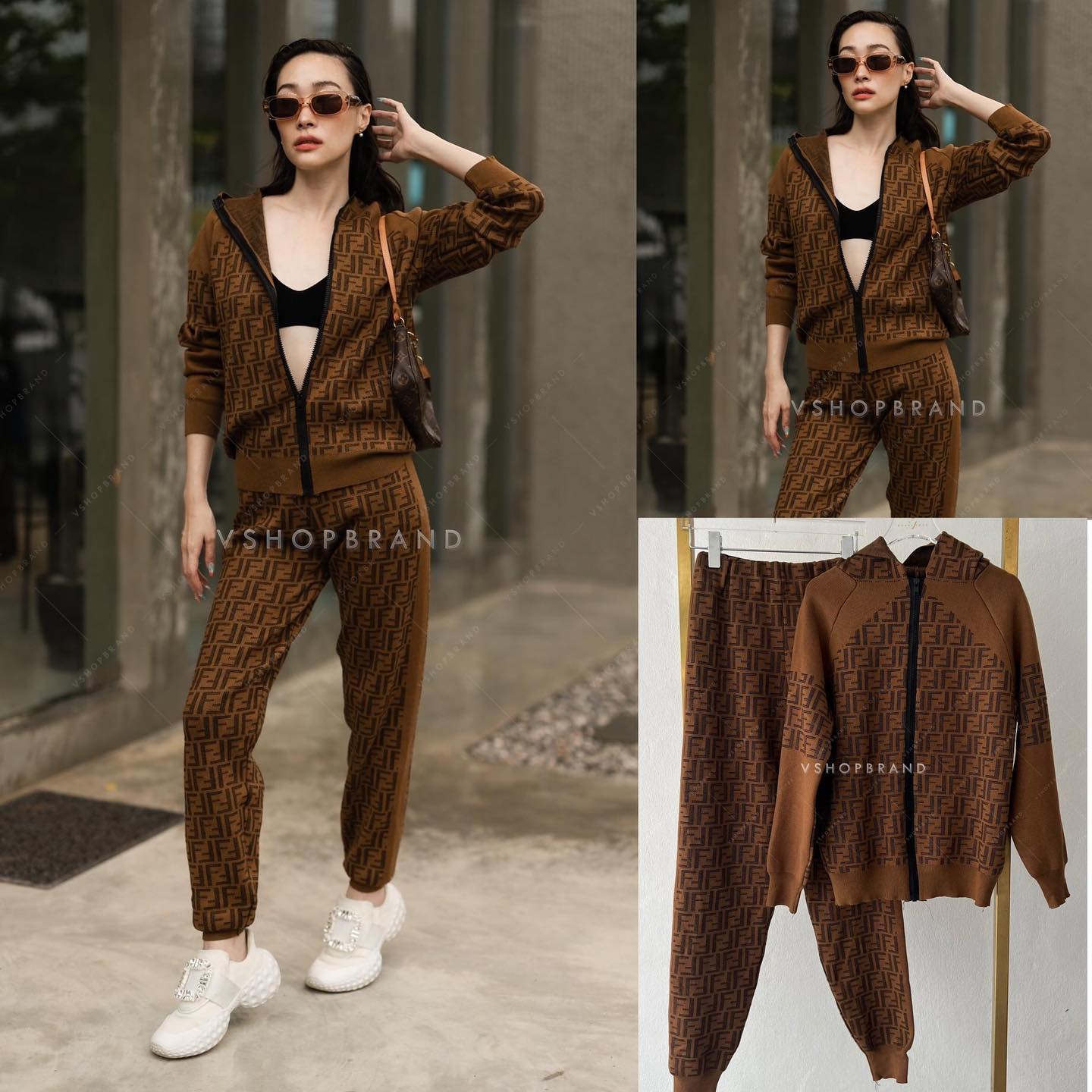 set เสื้อคลุมแขนยาวซิปหน้า ต่อฮู้ด พิมพ์ Fed.di ทั้งชุด มาพร้อม กางเกงขายาวเอวสม็อคทรงจ็อกกิ้ง เข้าเซตสวยมากค่ะ ใส่สบายๆ สินค้าคุณภาพ (พร้อมส่ง)